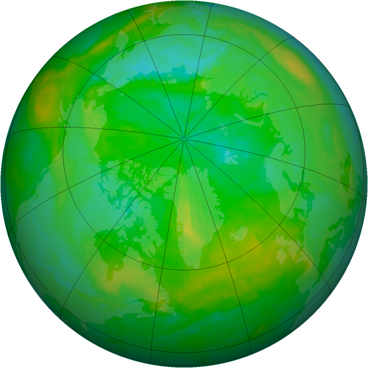 Arctic ozone map for 27 July 2003